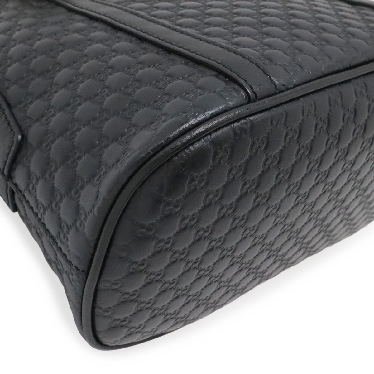 Gucci Micro Guccissima Mini Bag 2-Way Leather Black Gold — view 3