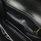 Celine Vintage Ribbon Shoulder Bag Leather Black Gold — view 7