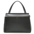 Celine Edge Large Shoulder Bag Leather Black Gold