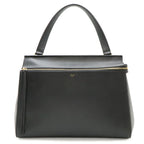 Celine Edge Large Shoulder Bag Leather Black Gold