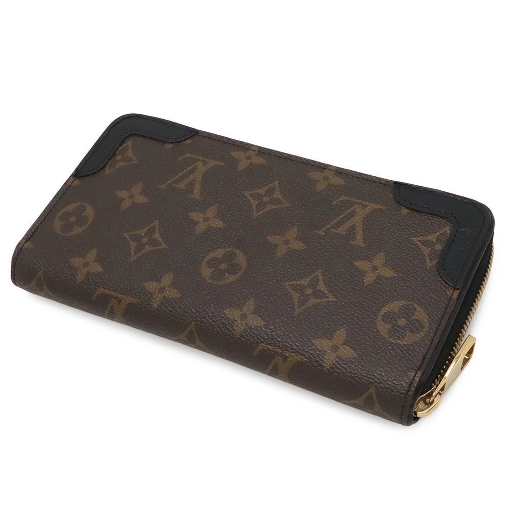 Louis Vuitton Monogram Zippy Wallet Retiro Zip Around Noir Black — view 2