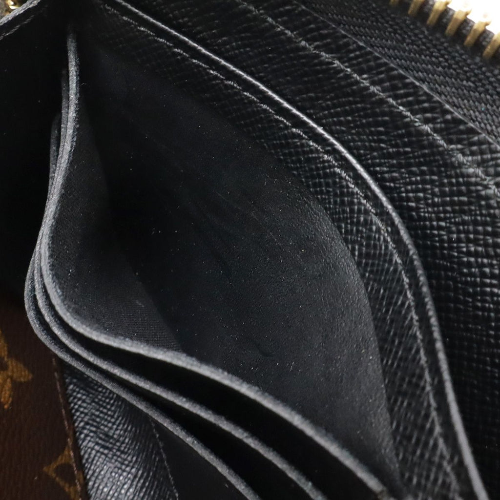 Louis Vuitton Monogram Zippy Wallet Retiro Zip Around Noir Black — view 7