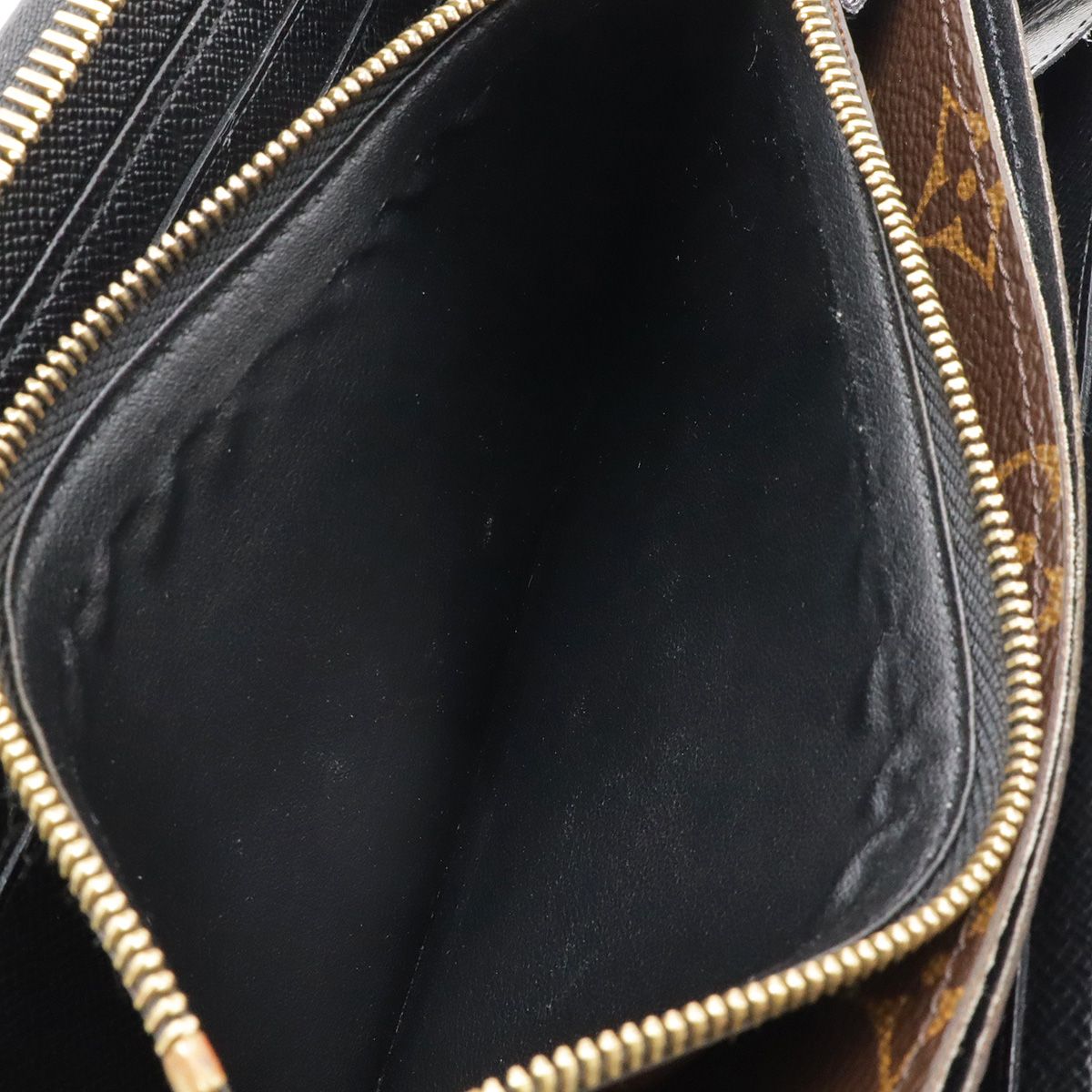 Louis Vuitton Monogram Zippy Wallet Retiro Zip Around Noir Black — view 9