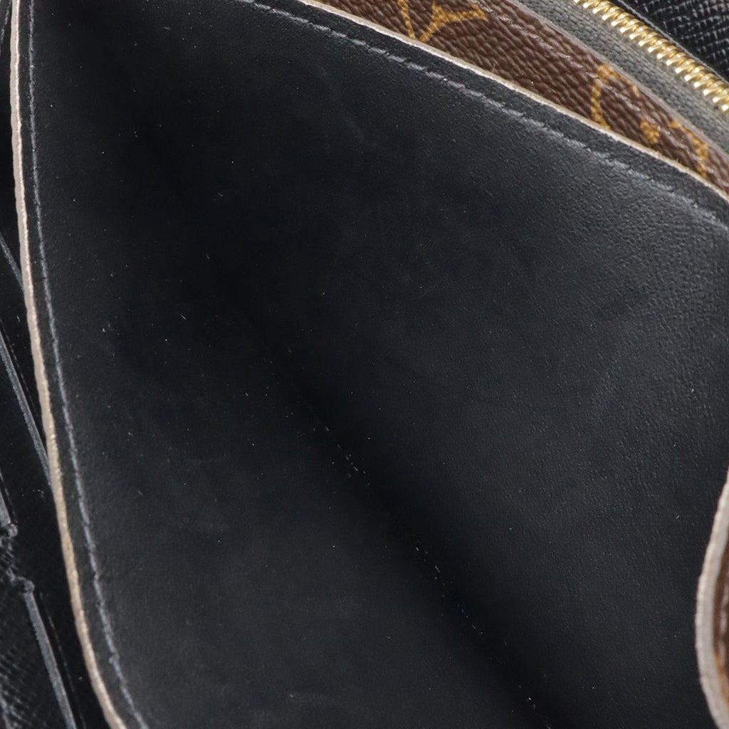 Louis Vuitton Monogram Zippy Wallet Retiro Zip Around Noir Black — view 8