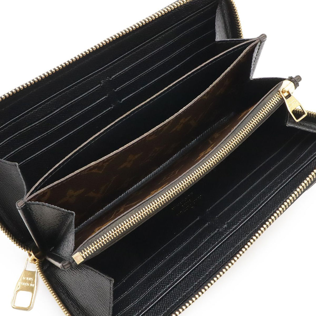 Louis Vuitton Monogram Zippy Wallet Retiro Zip Around Noir Black — view 5