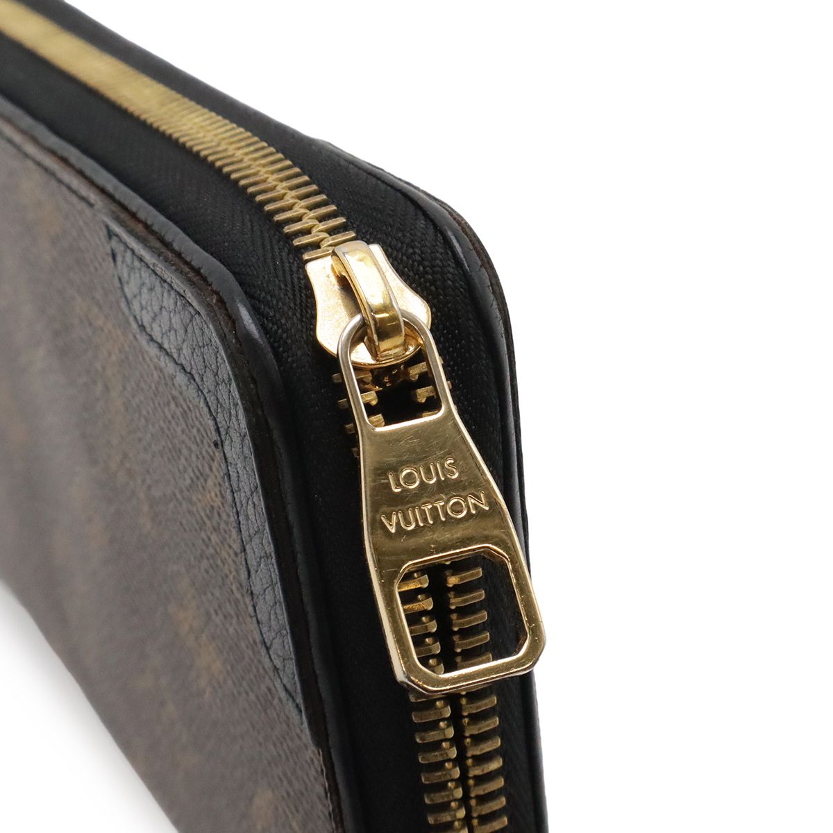 Louis Vuitton Monogram Zippy Wallet Retiro Zip Around Noir Black — view 4