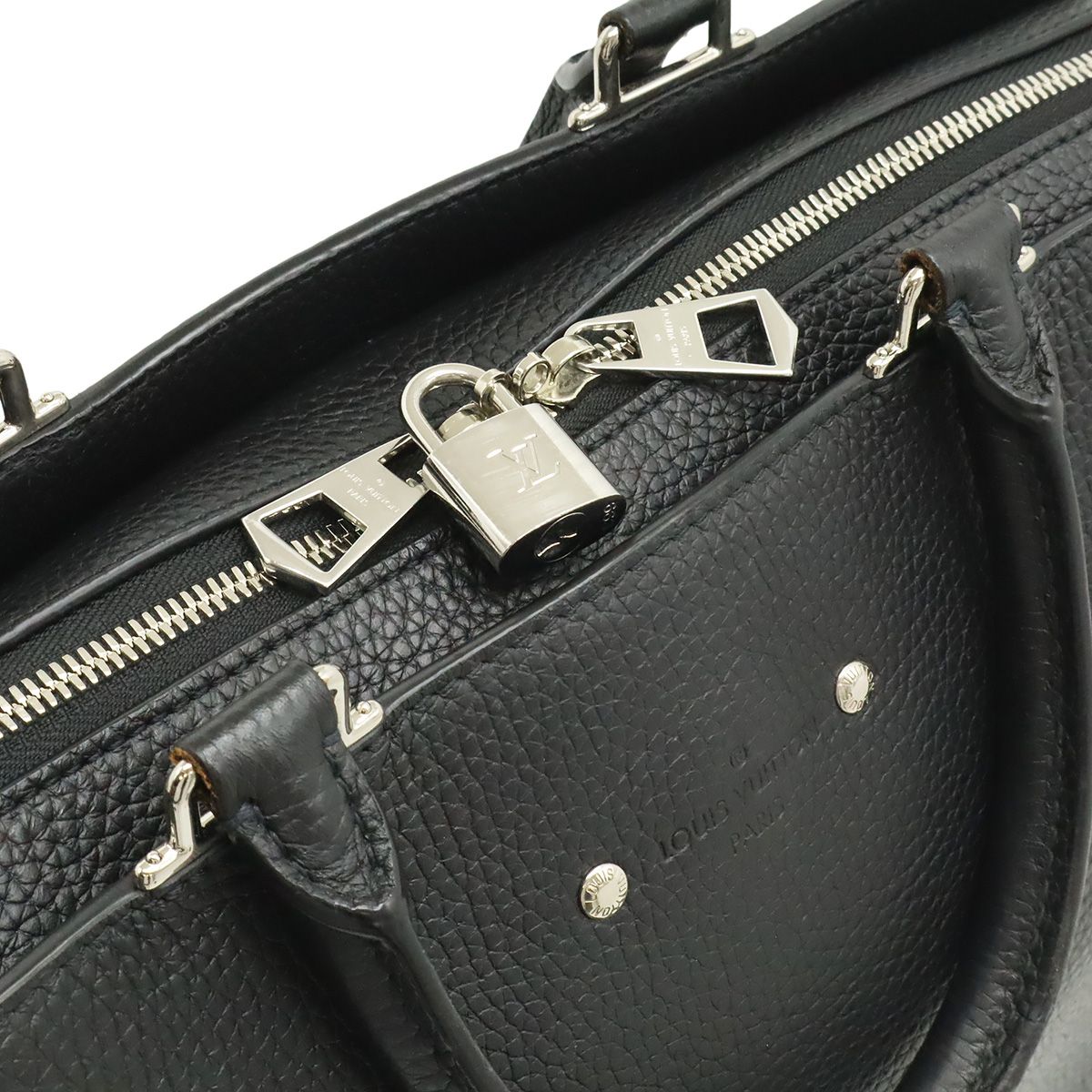 Louis Vuitton Alma Briefcase MM Business Taurillon Leather Noir Black Shoulder — view 5