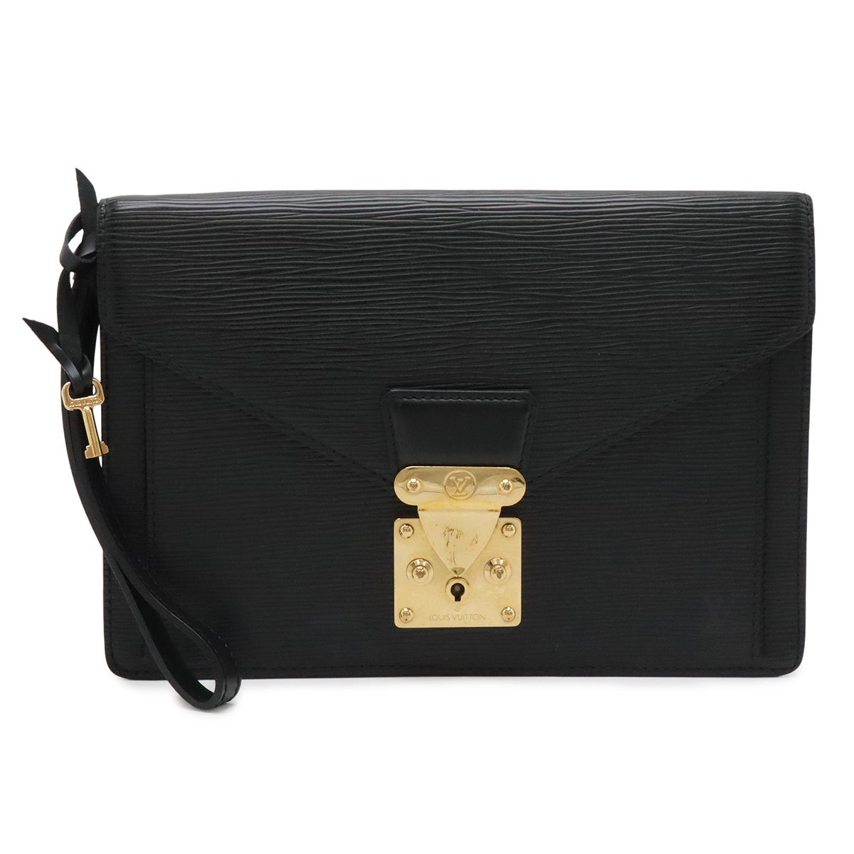 Louis Vuitton Epi Pochette Series Dragonne Second Bag Noir Black Gold
