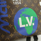 Louis Vuitton Monogram Logo Story Chalk Backpack Drawstring — view 9