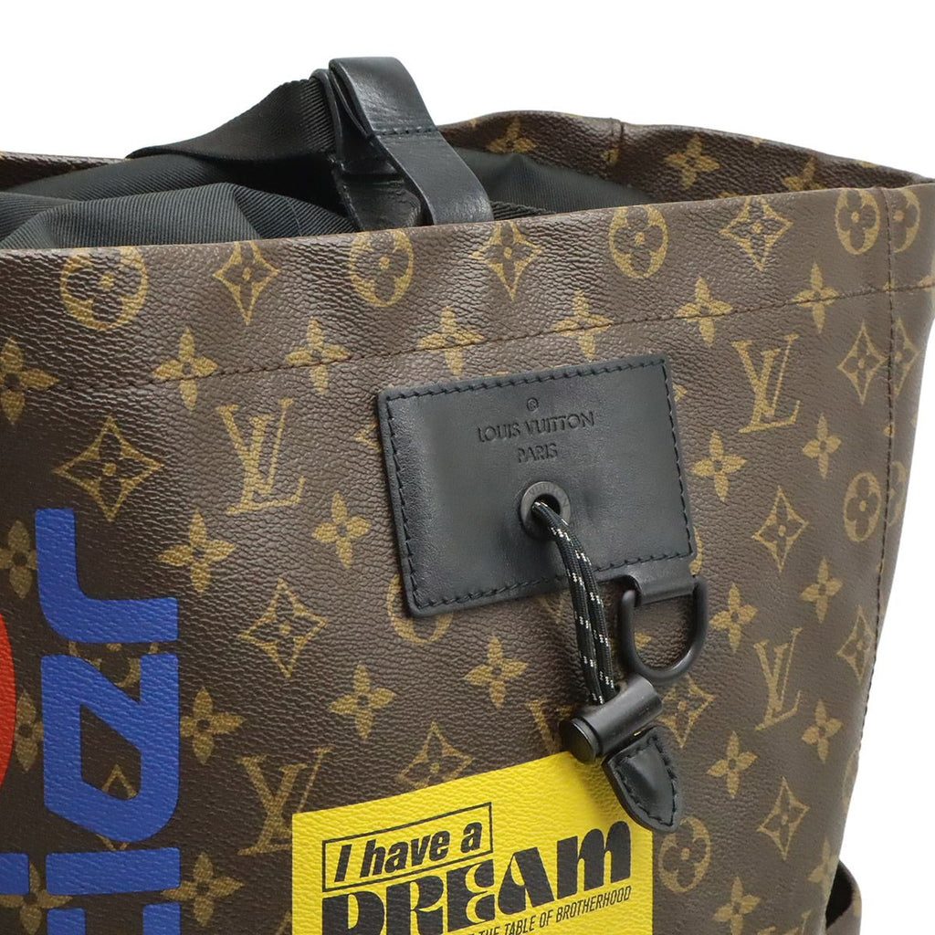 Louis Vuitton Monogram Logo Story Chalk Backpack Drawstring — view 6