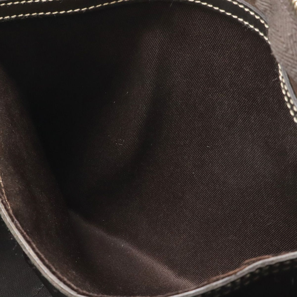 Gucci GG Supreme Mini Boston Bag 2-Way Patent Leather Khaki Beige Dark Brown — view 9