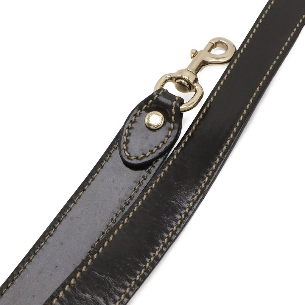 Gucci GG Supreme Mini Boston Bag 2-Way Patent Leather Khaki Beige Dark Brown — view 6