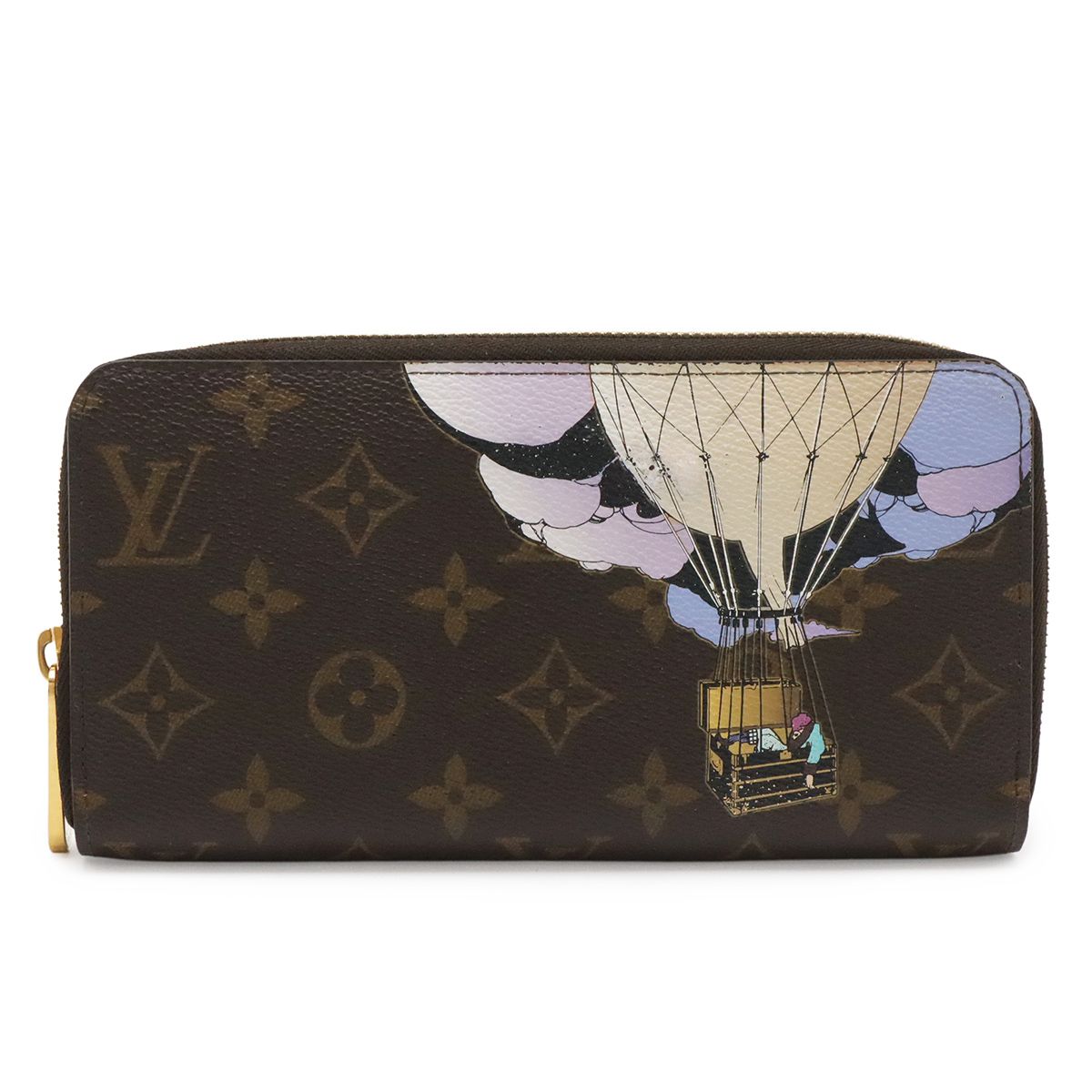 Louis Vuitton Monogram Zippy Wallet Zip Around Balloon Print Turcoise Mint Blue