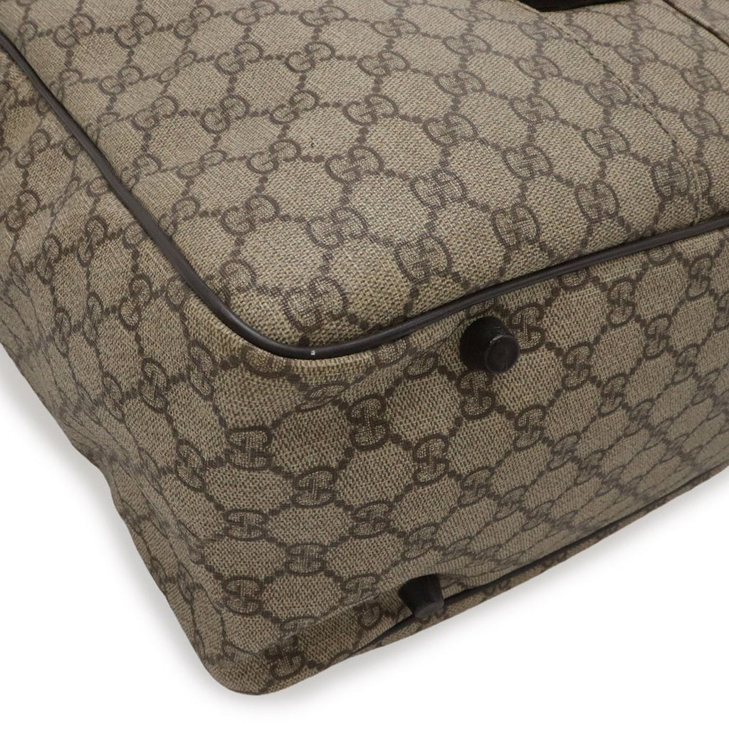 Gucci GG Supreme Interlocking Shoulder Bag 2-Way Leather Khaki Beige Dark Brown — view 3