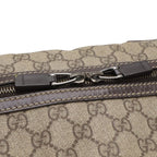 Gucci GG Supreme Interlocking Shoulder Bag 2-Way Leather Khaki Beige Dark Brown — view 5