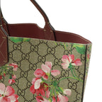 Gucci GG Blue Mus Supreme Flower Floral Pattern Reversible Tote Shoulder — view 5