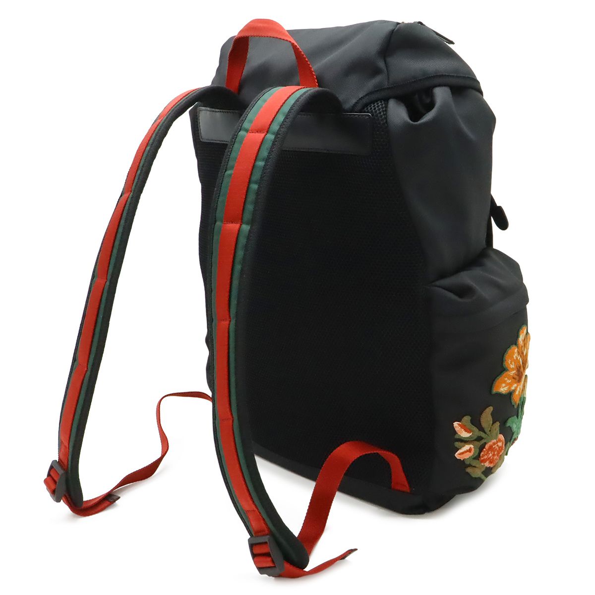 Gucci Embroidery Tiger Web Line Sherry Backpack Nylon Black — view 2