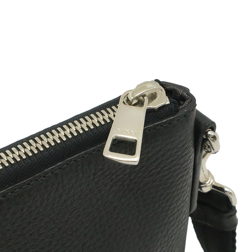 Gucci Cosmopolis Clutch Leather Black Silver — view 4