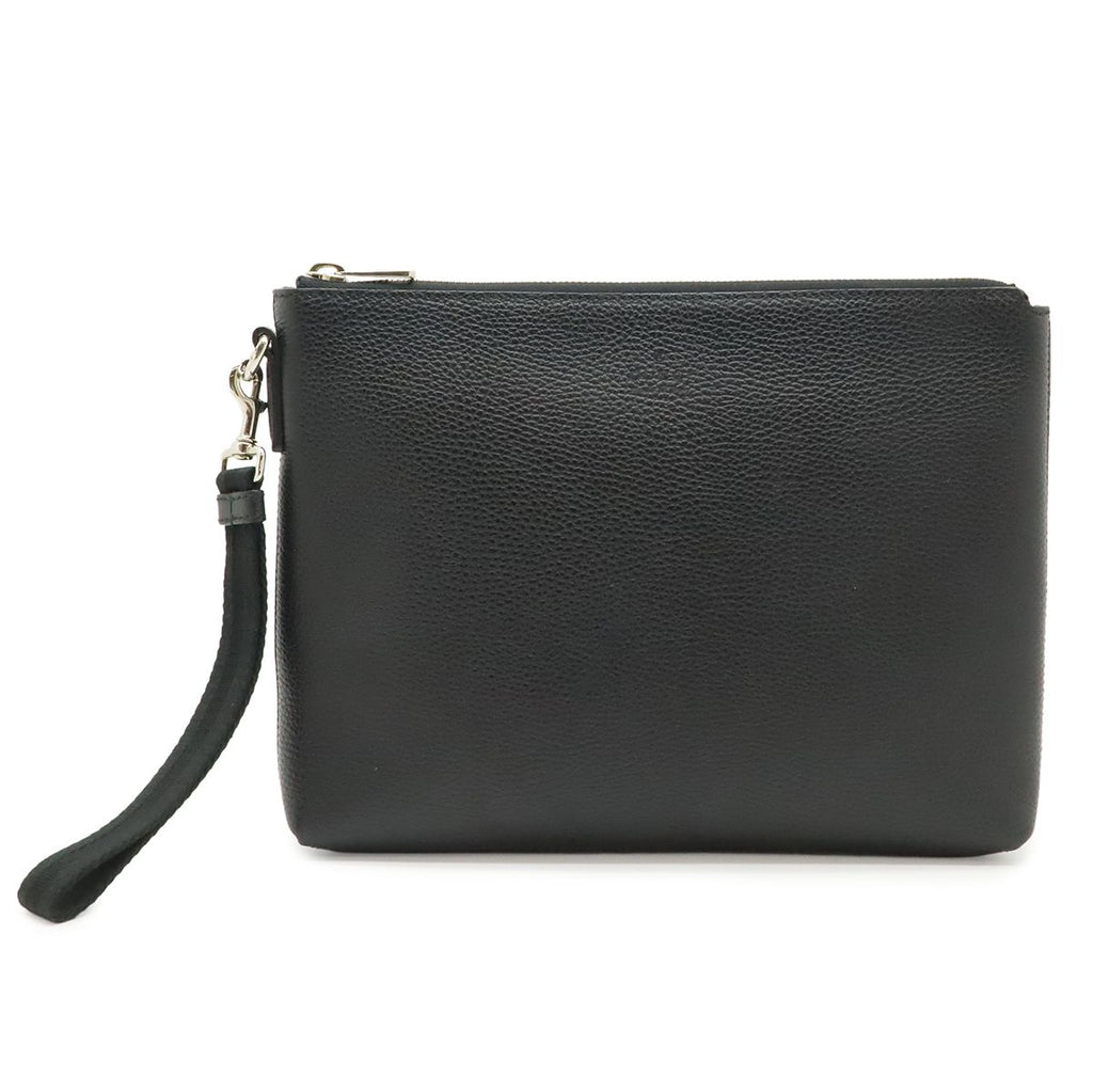 Gucci Cosmopolis Clutch Leather Black Silver
