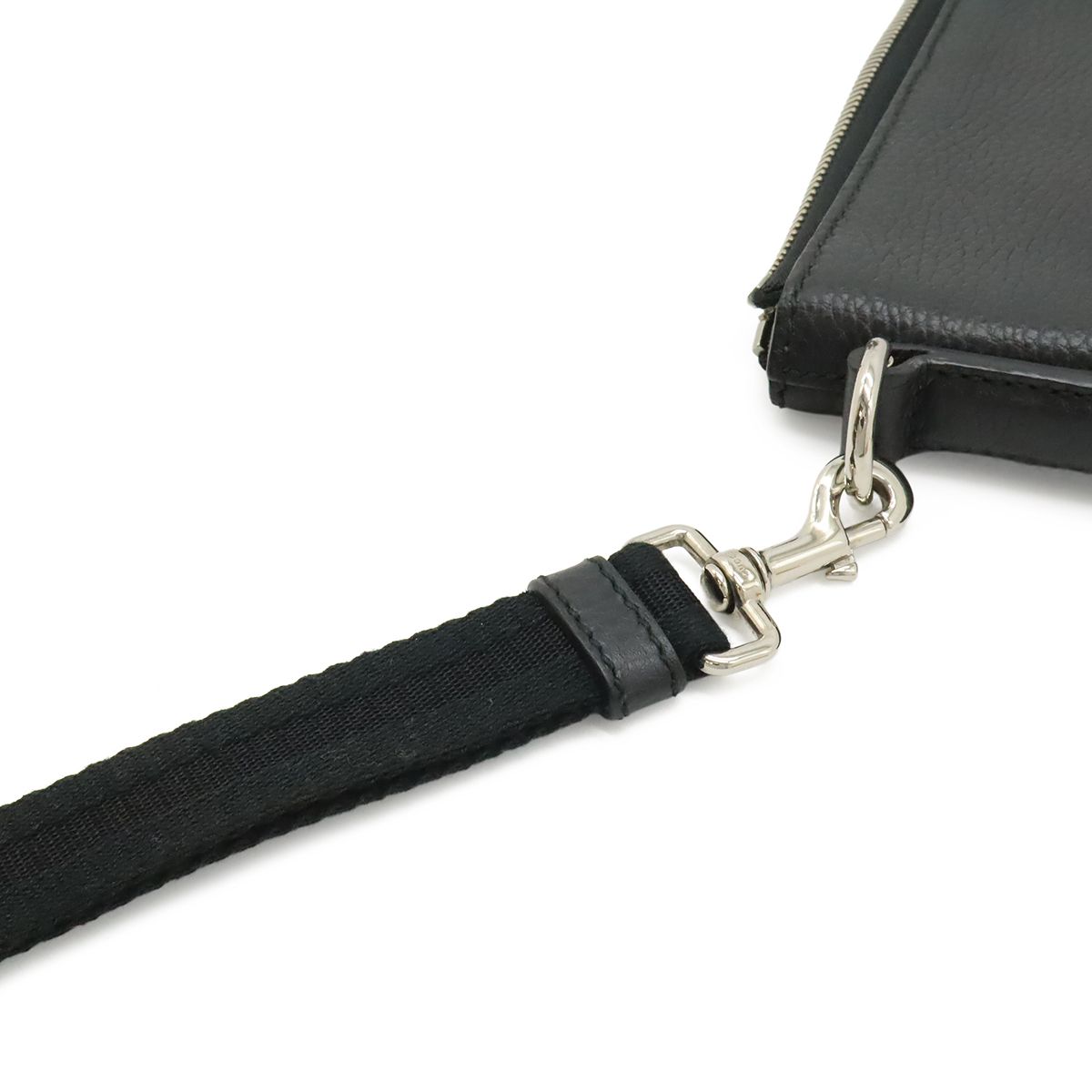 Gucci Cosmopolis Clutch Leather Black Silver — view 7