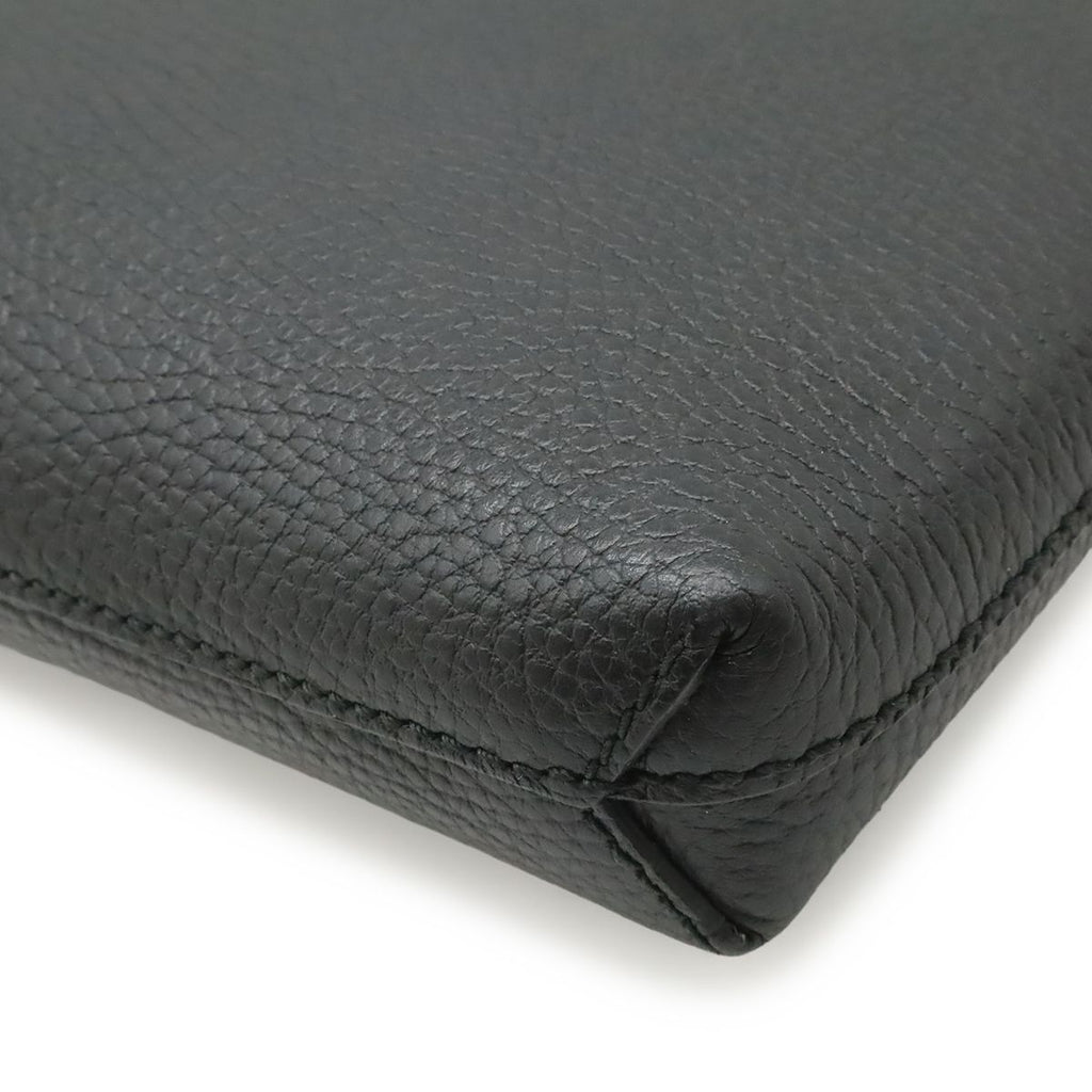 Gucci Cosmopolis Clutch Leather Black Silver — view 3