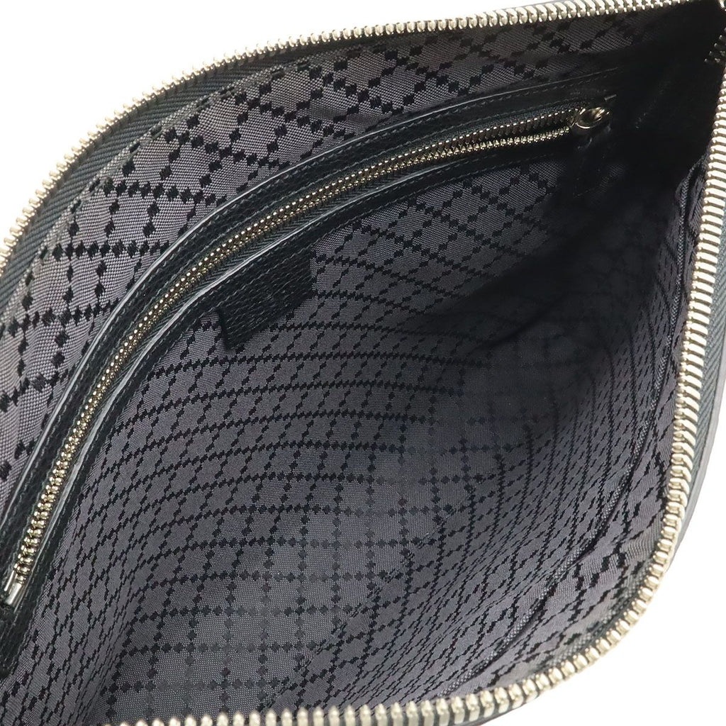 Gucci Cosmopolis Clutch Leather Black Silver — view 8