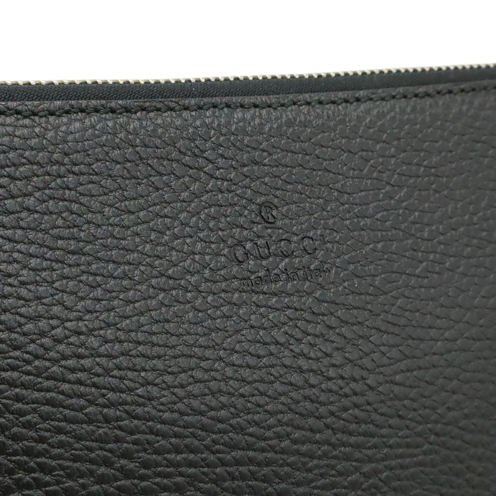 Gucci Cosmopolis Clutch Leather Black Silver — view 9