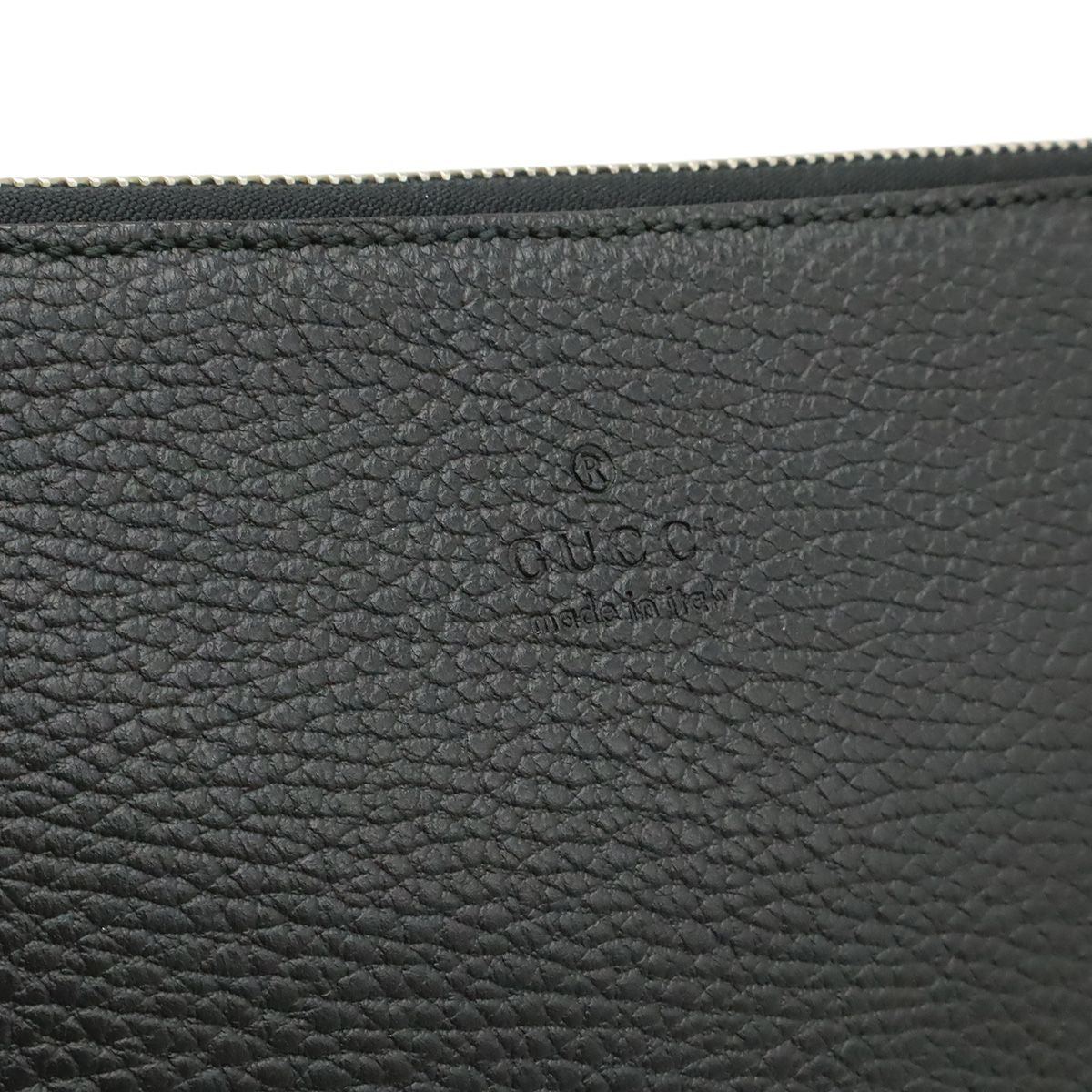 Gucci Cosmopolis Clutch Leather Black Silver — view 9