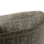 Fendi Zucca Pattern Shoulder Bag Crossbody Leather Khaki Brown Dark Silver — view 7
