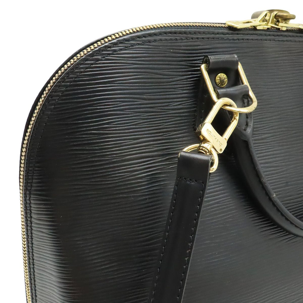 Louis Vuitton Epi Alma Handbag Leather Noir Black Gold — view 4