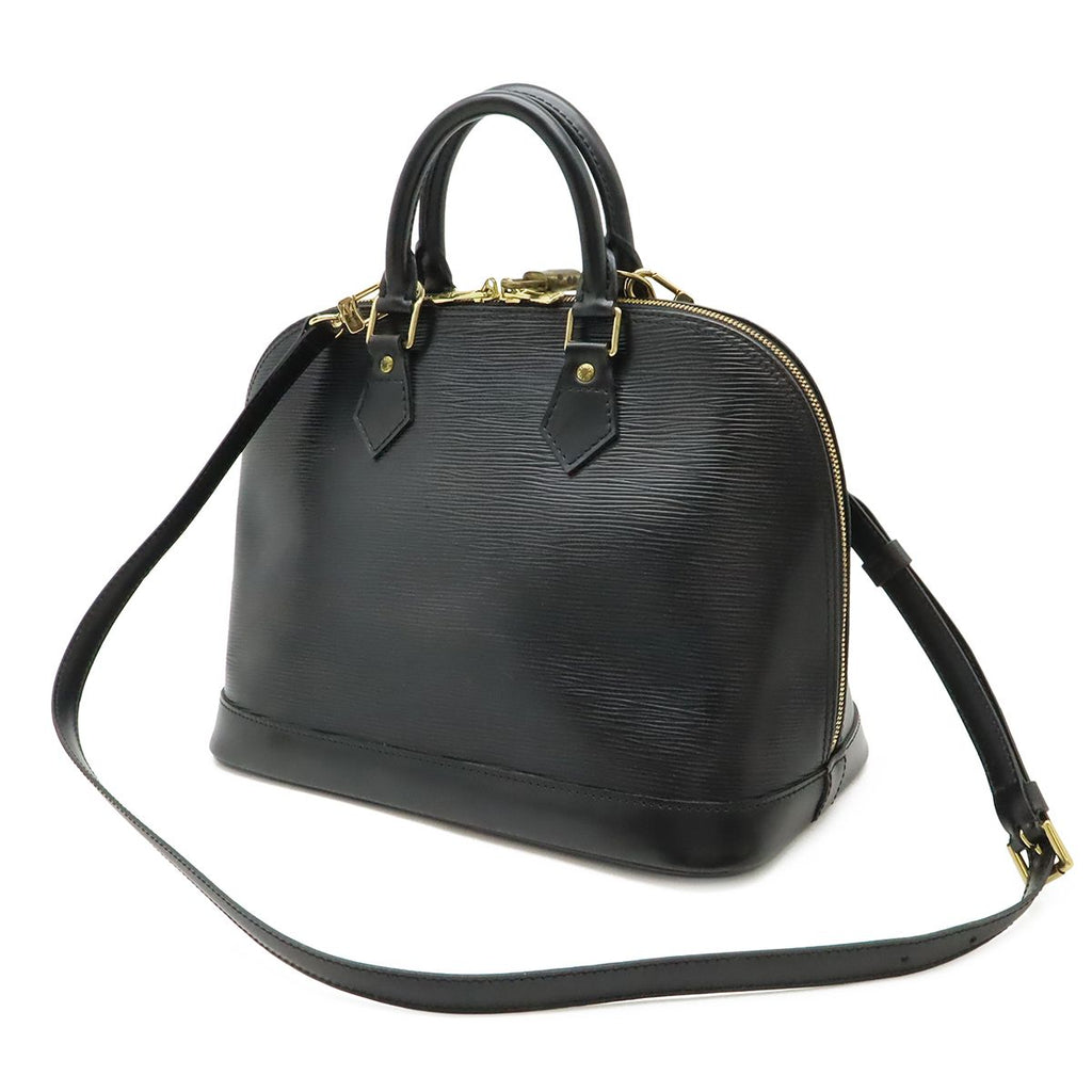 Louis Vuitton Epi Alma Handbag Leather Noir Black Gold — view 2