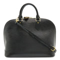 Louis Vuitton Epi Alma Handbag Leather Noir Black Gold