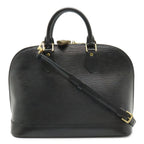 Louis Vuitton Epi Alma Handbag Leather Noir Black Gold