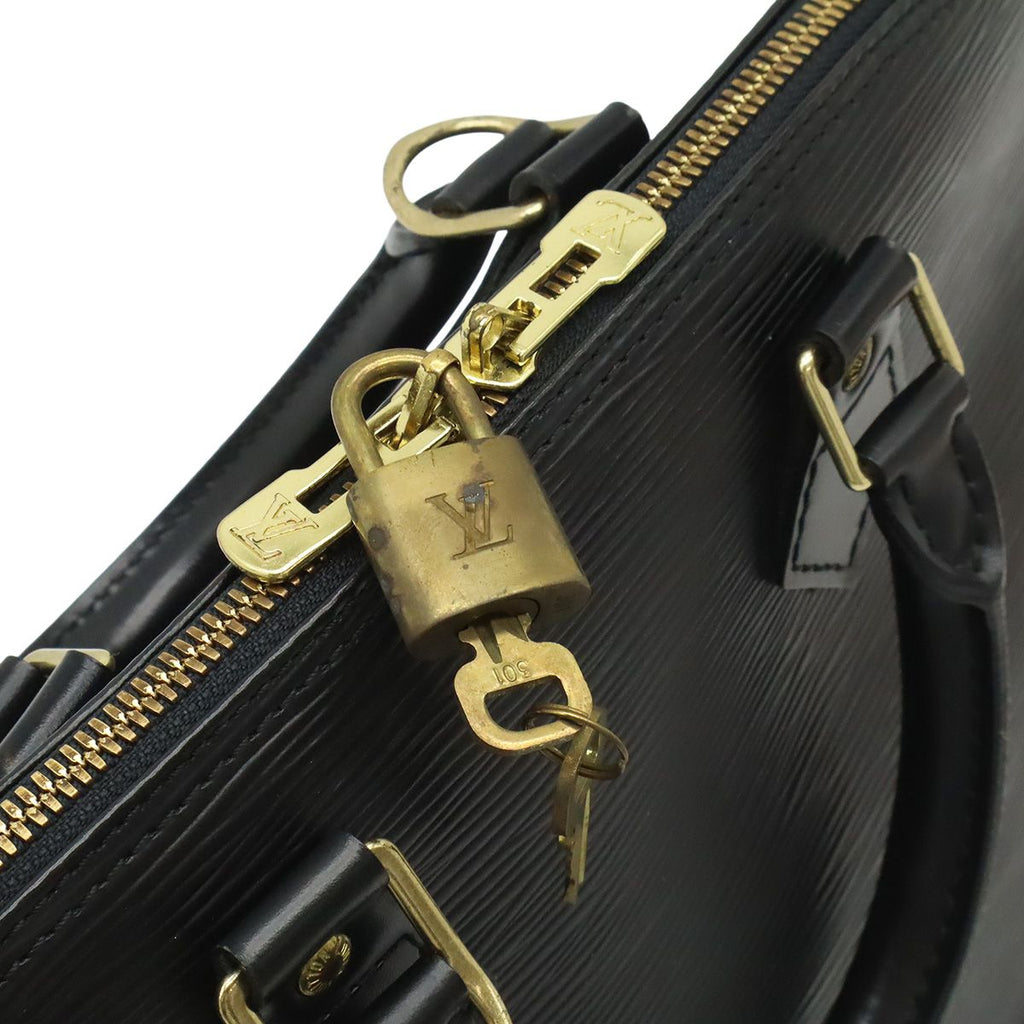 Louis Vuitton Epi Alma Handbag Leather Noir Black Gold — view 7