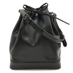 Louis Vuitton Epi Noe Shoulder Bag Drawstring Noir Black Gold