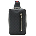 Gucci GG Supreme Web Stripe Belt Bag Leather Black Gray Silver