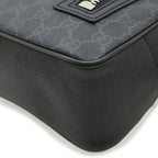 Gucci GG Supreme Web Stripe Belt Bag Leather Black Gray Silver — view 3