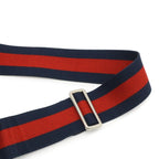 Gucci GG Supreme Web Stripe Belt Bag Leather Black Gray Silver — view 4