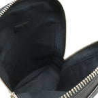 Gucci GG Supreme Web Stripe Belt Bag Leather Black Gray Silver — view 8