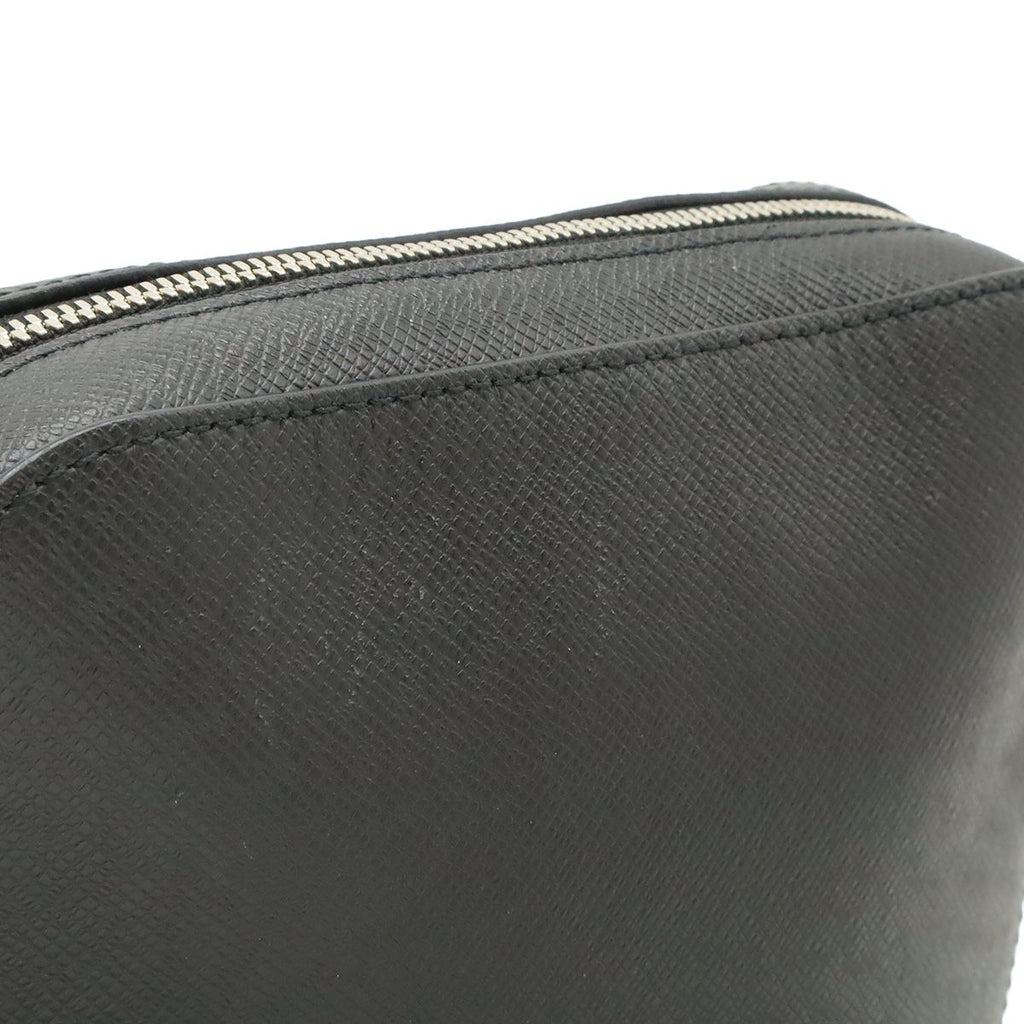 Louis Vuitton Taiga Anton Pochette Shoulder Bag Crossbody Leather Ardoise Black — view 7