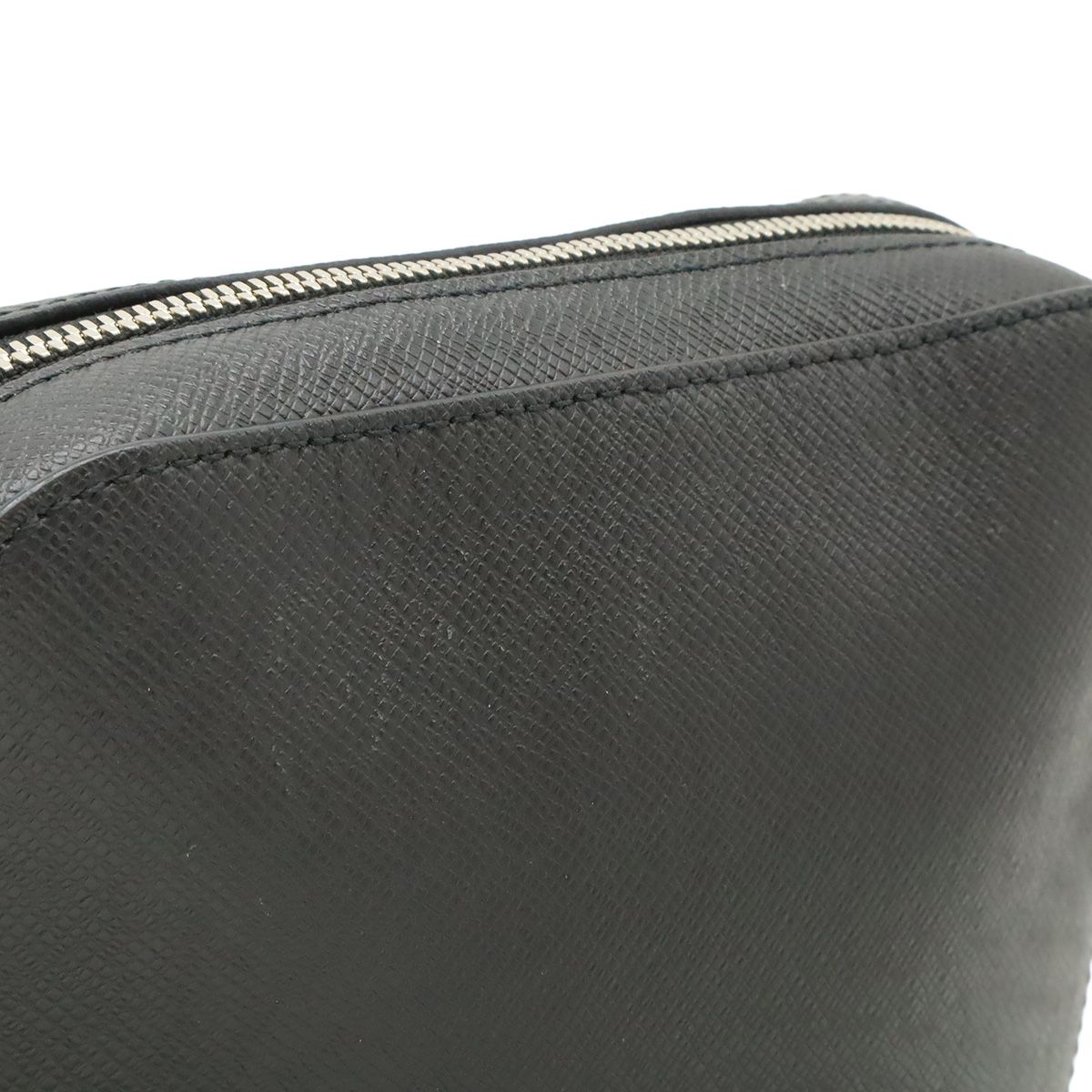 Louis Vuitton Taiga Anton Pochette Shoulder Bag Crossbody Leather Ardoise Black — view 7