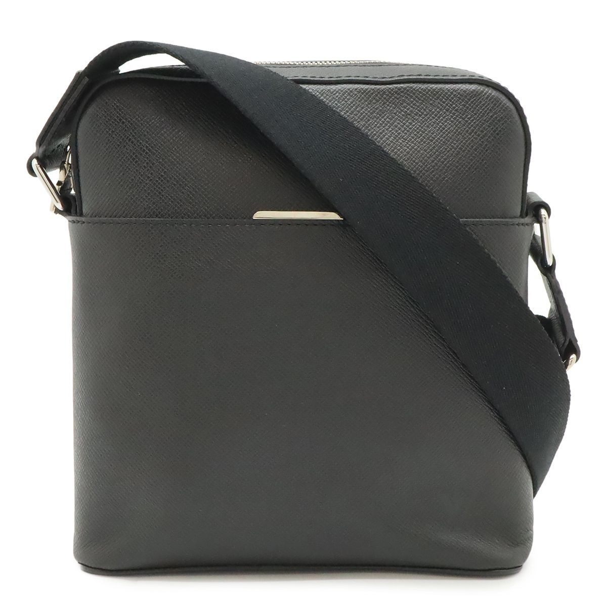 Louis Vuitton Taiga Anton Pochette Shoulder Bag Crossbody Leather Ardoise Black