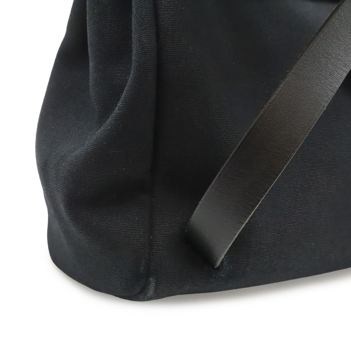 Hermes Herbag a Dos PM Backpack 2-Way Handbag Toile Officier Leather Black — view 5