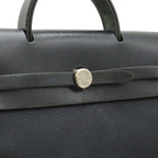 Hermes Herbag a Dos PM Backpack 2-Way Handbag Toile Officier Leather Black — view 8