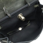 Hermes Herbag a Dos PM Backpack 2-Way Handbag Toile Officier Leather Black — view 7