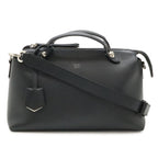 Fendi by the Way 2-Way Shoulder Bag Leather Black Silver