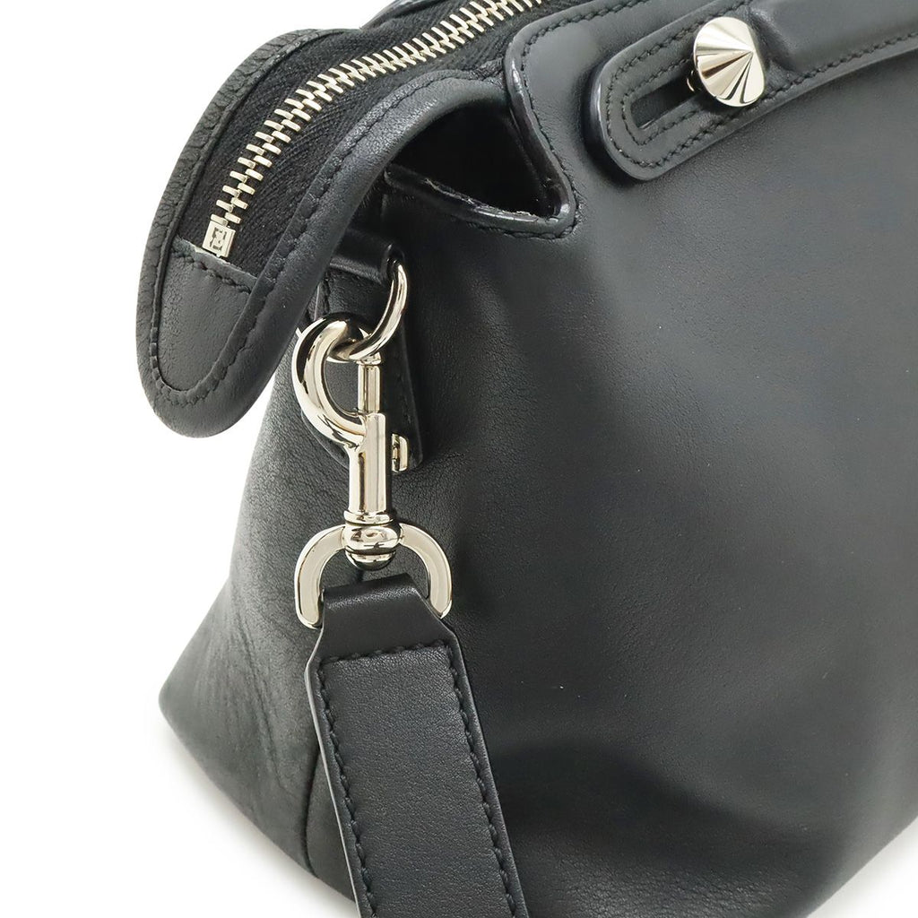 Fendi by the Way 2-Way Shoulder Bag Leather Black Silver — view 4
