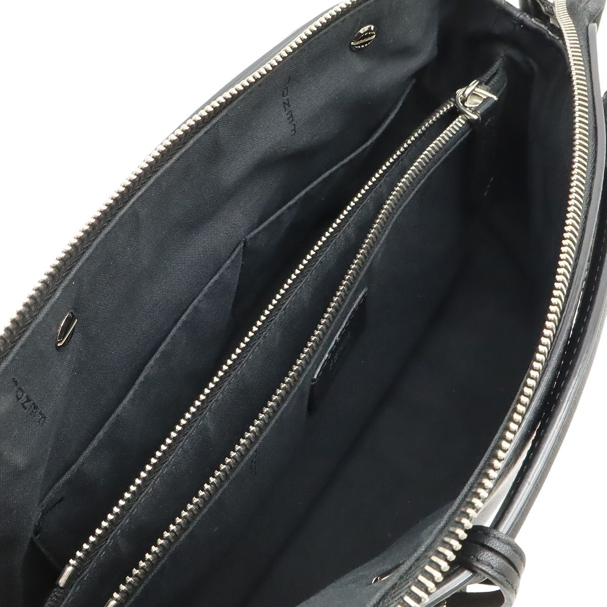 Fendi by the Way 2-Way Shoulder Bag Leather Black Silver — view 8