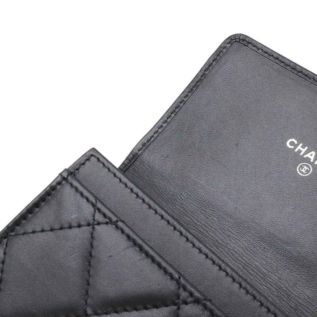 Chanel Cambon Line CC Logo Card Case Business Holder Calfskin Leather Enamel — view 9