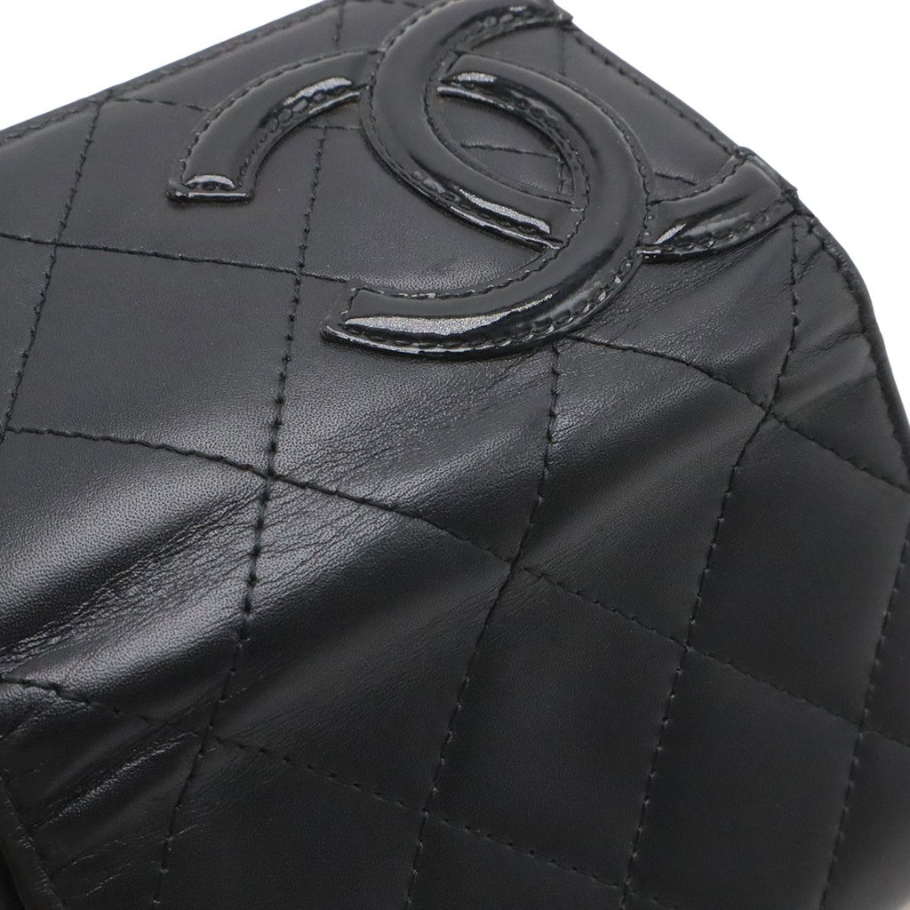 Chanel Cambon Line CC Logo Card Case Business Holder Calfskin Leather Enamel — view 6